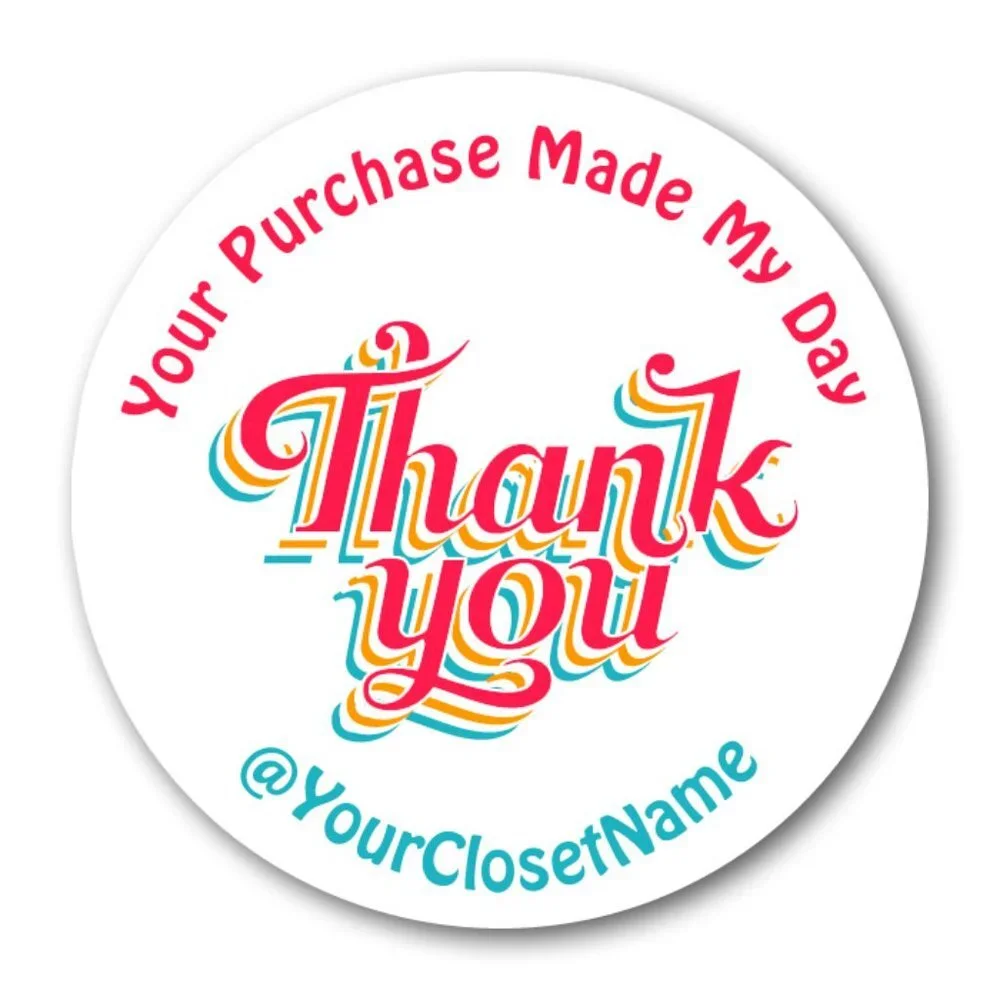 ♥️ 5x25 / 60 Thank you Stickers
